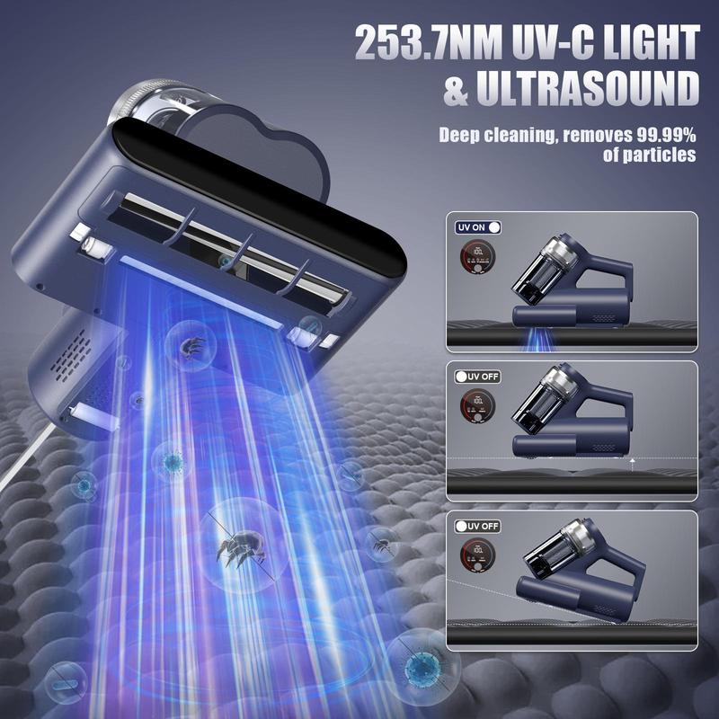 Deep Clean Bed Vacuum UV Sterilizer System