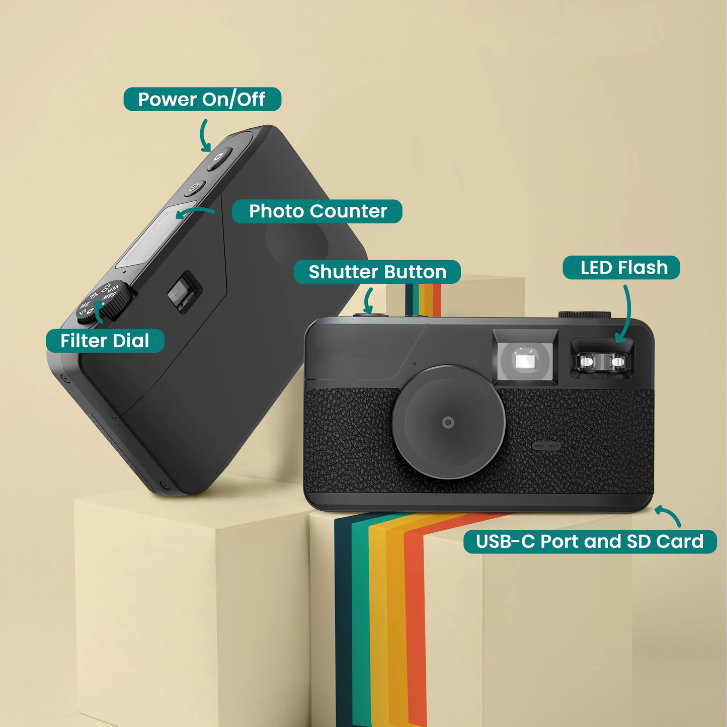Premium Vintage Style Digital Camera