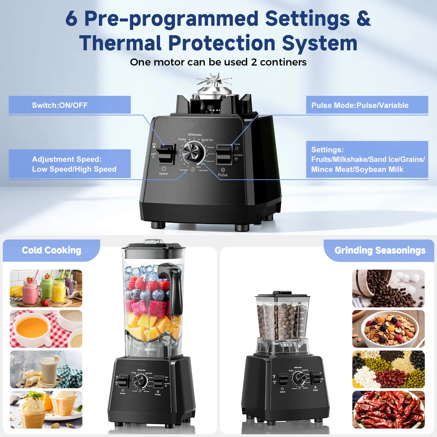 Ultimate Kitchen Power Blend and Grind Station