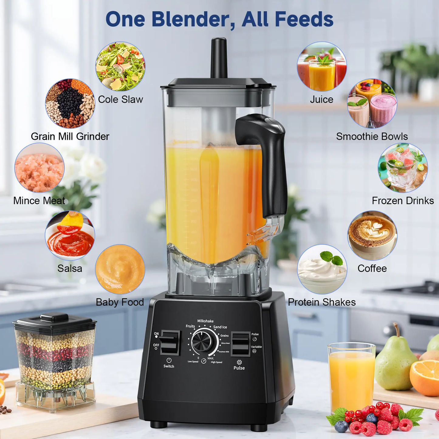 Ultimate Kitchen Power Blend and Grind Station