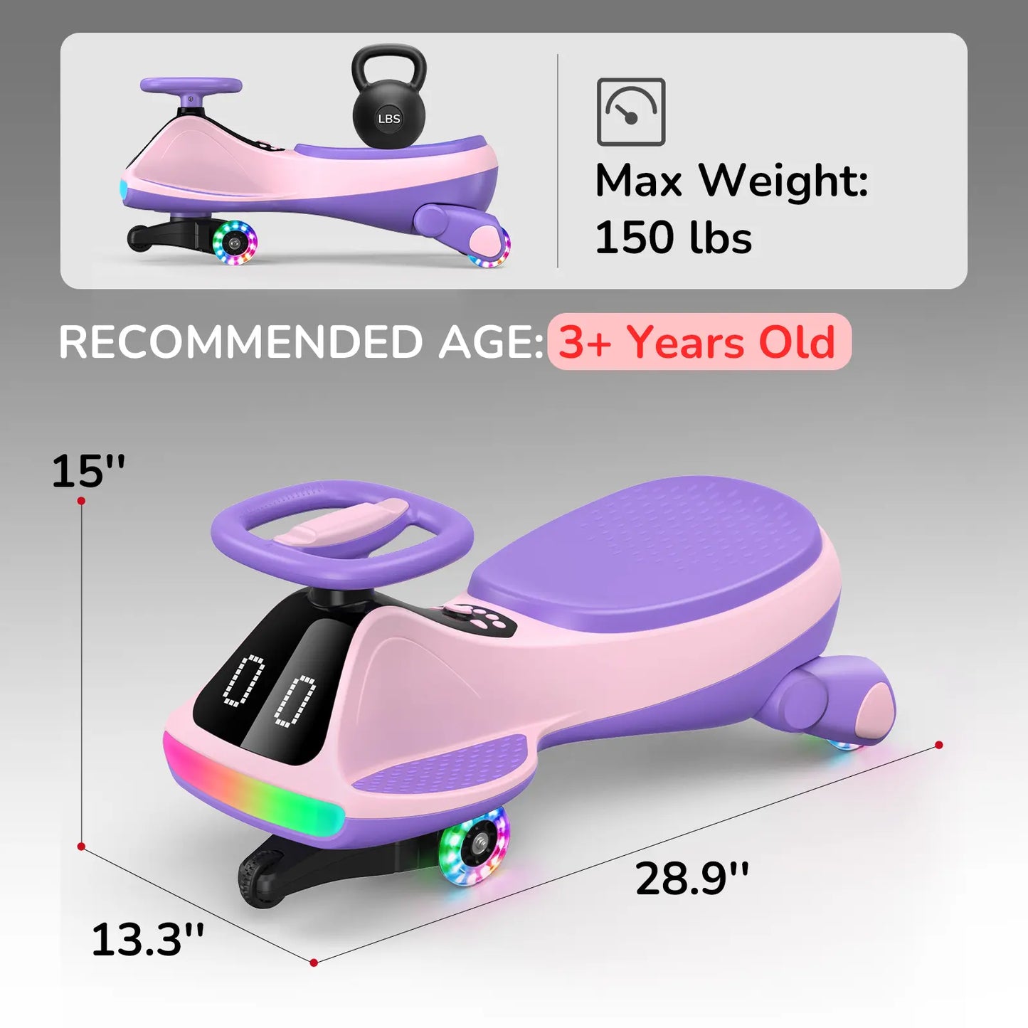 Next Generation LED Bluetooth Wiggle Ride