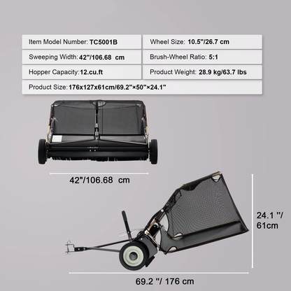Premium Push Lawn Sweeper Pro Edition