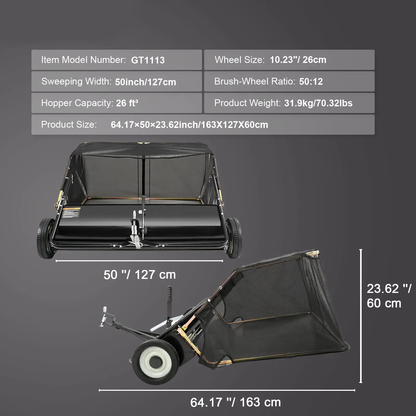 Premium Push Lawn Sweeper Pro Edition