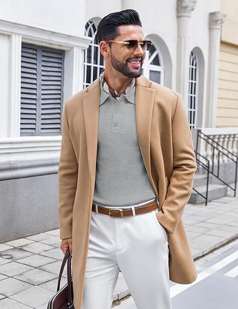 Men's Long Sleeve Knit Polo Jumper Slim Fit