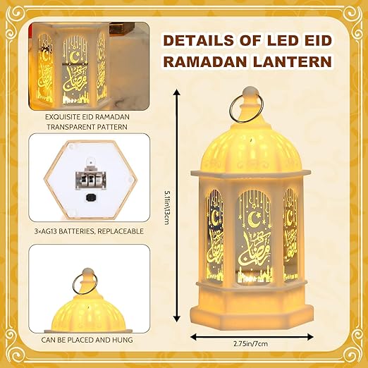Mini Ramadan Candle Lantern Decorations for Centerpiece